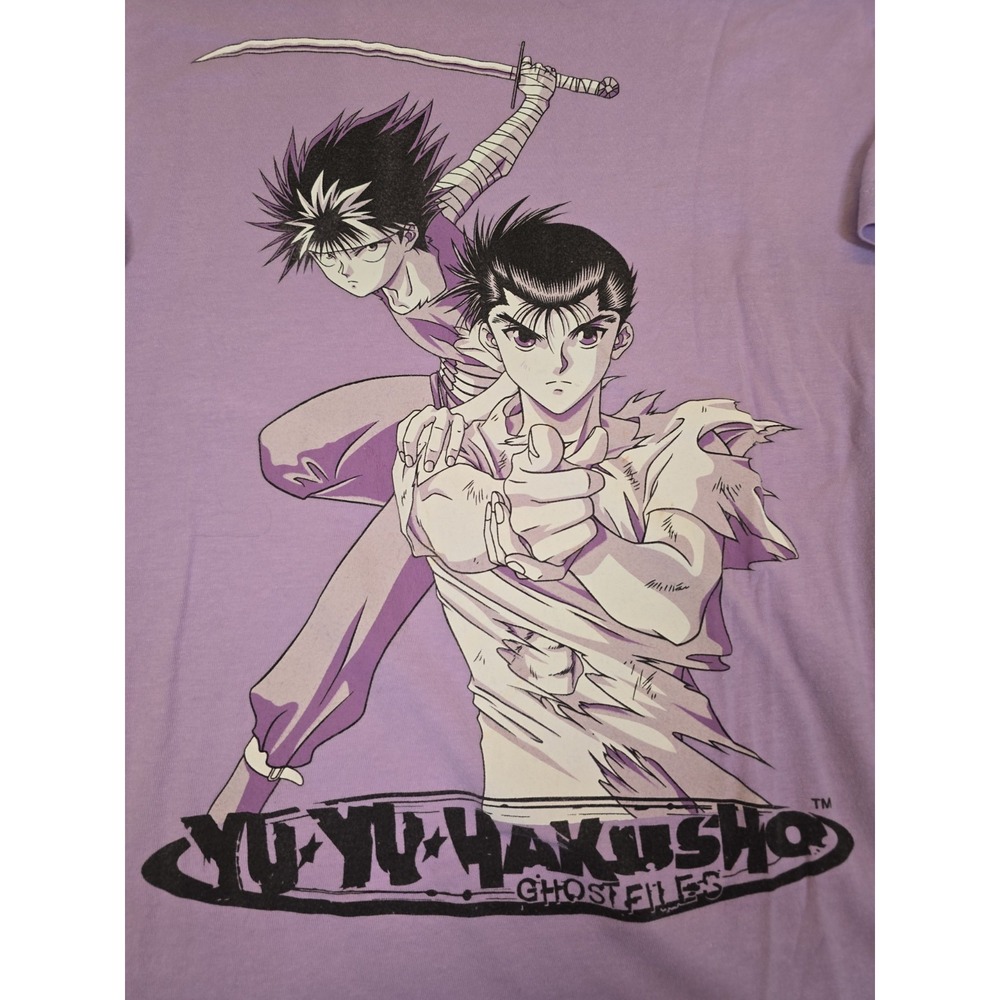 Yu-Yu Hakusho Crunchyroll Anime T-Shirt Size XLarge Lavender Purple